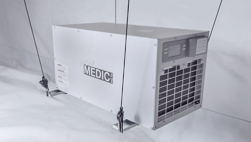 dehumidifier inside crawl space