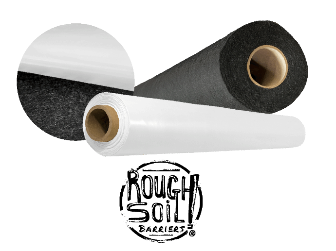 Rough Soil crawl space vapor barrier