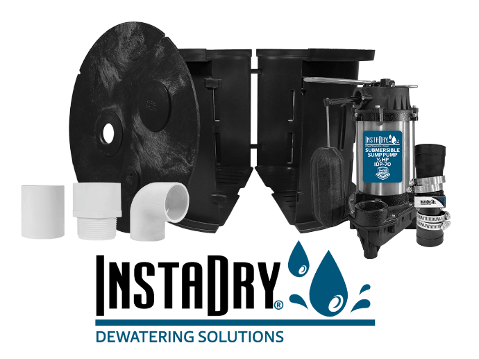 InstaDry crawl space sump pumps and drainage systems